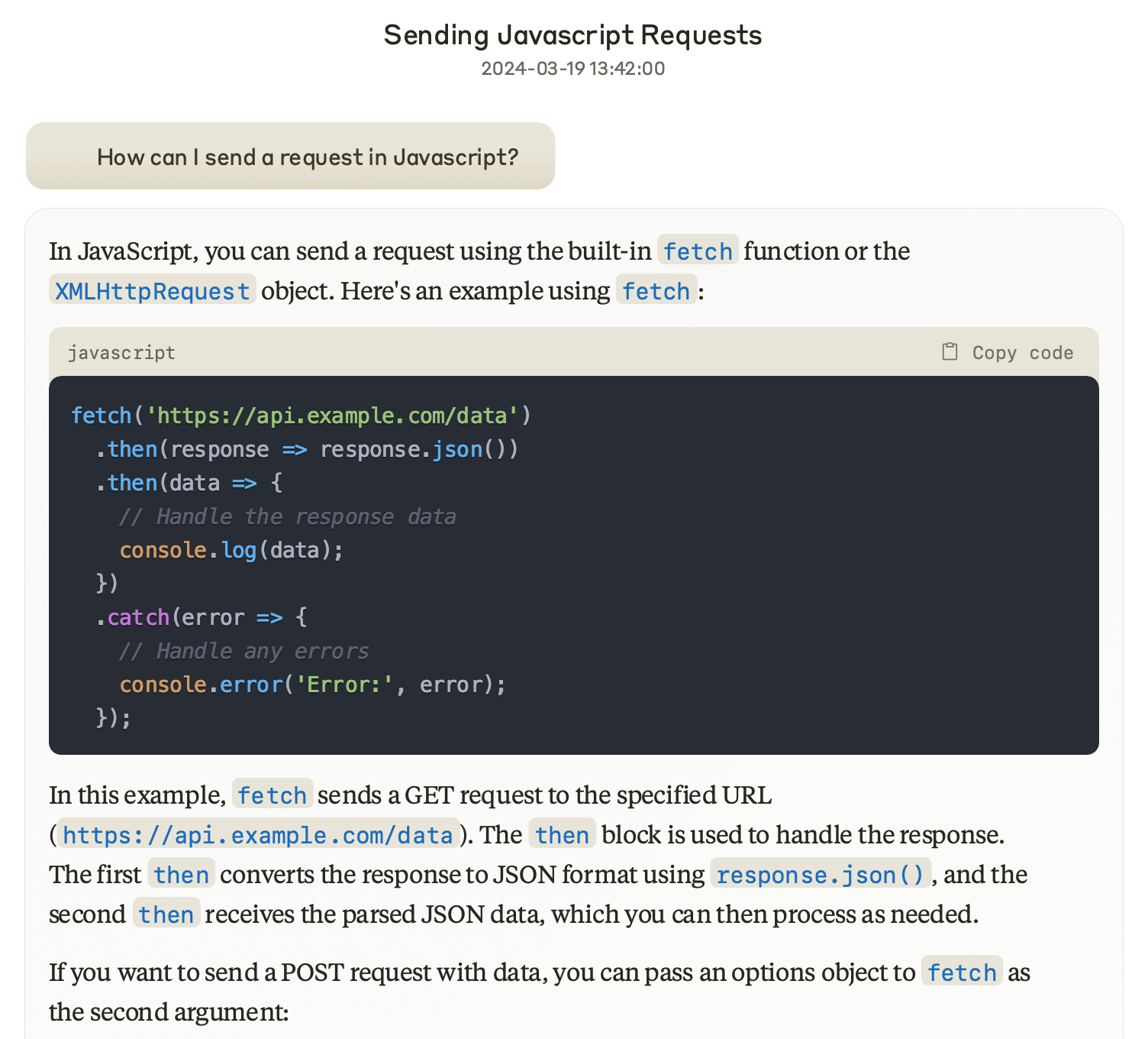 claude-export Example Output alt text
