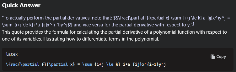 screenshot of erroneous AI output