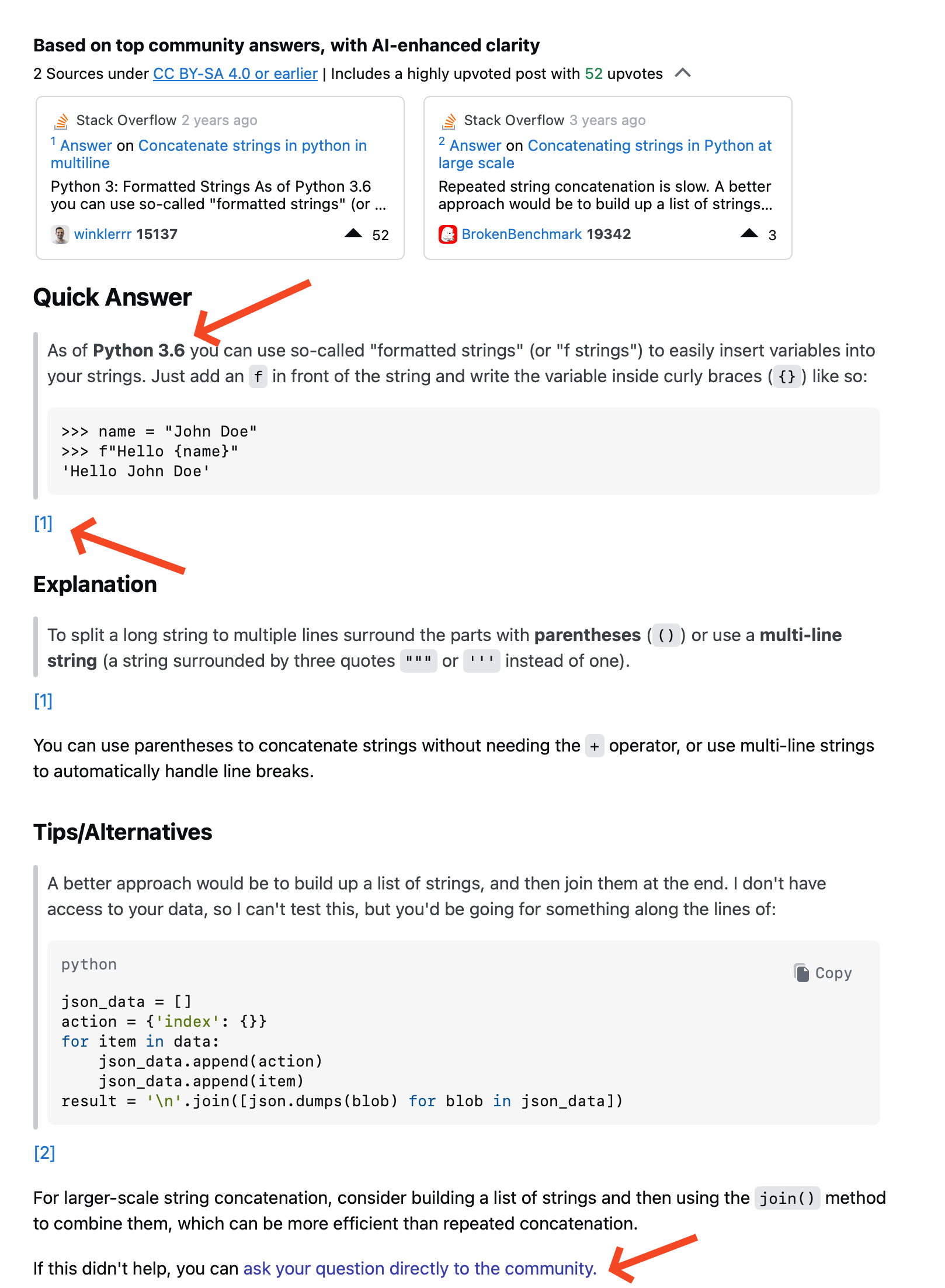 Image showcasing the described updates, with arrows pointing to where the specific changes are seen in the layout