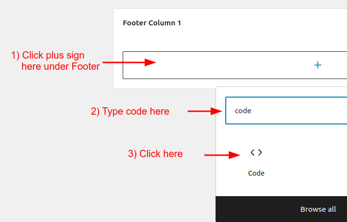 wordpress.com - Click Custom HTML