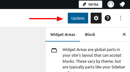 wordpress.com - click Update in upper right