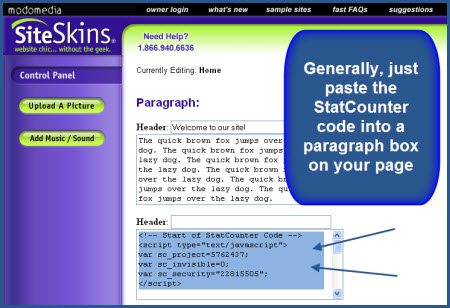 SiteSkins - Paragraph